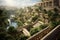 3d illustration of the hanging gardens of Babylon generative AI