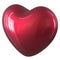 3d illustration of heart shape Love symbol red glossy medical