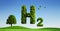 3d illustration of Hydrogen H2