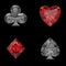 3D illustration isolated casino card marks diamond
