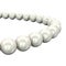 3D illustration isolated close up white pearl necklace beads