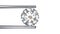 3D illustration isolated diamond in tweezers on a white background