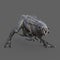 3D-illustration of an isolated horrible alien creature