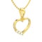 3D illustration isolated jewelry gold diamond heart necklace on