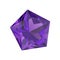 3D illustration isolated purple pentagon diamond stone