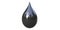 3d illustration of isolated shiny dripping black oil drop