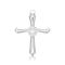 3D illustration isolated silver decorative diamond cross pendant