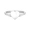 3D illustration isolated silver engagement wedding heart ring wi