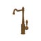 3D illustration isolated unsuitable broken rusty vintage old faucet