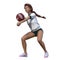 3D-Illustration of an Isolated volleyball Girl passing the ball