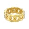 3D illustration isolated yellow gold decorative chain ring