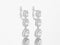 3D illustration jewelry white gold or silver diamond earrings wi