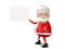 3D Illustration Jolly Santa Claus with White Background