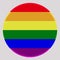 3d illustration LGBTQ rainbow flag