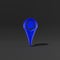 3d illustration of location icon on black background