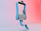 3d illustration of a medical infusion bag icon on a gradient background