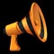 3d illustration megaphone news blog loudspeaker. communication