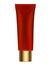 3d illustration of metallic red tube. Ointment or salve. Lotion, scrub or cream tube.