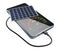 3d Illustration of mobile power pack with solar panels.