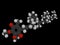 3D illustration of molecule of coenzyme q10, popular nutritional and antiaging supplement