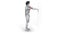 3d illustration of muscular man doing an exercise for arm muscles by pushing against wall