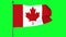 3D Illustration The National Flag of Canada, the Canadian flag, the Maple Leaf or l`UnifoliÃ©,