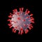 3d illustration of a new cornavirus infection. Dangerous coronavirus on a black background. World pandemic