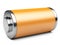 3D illustration of orange battery
