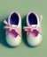 3D illustration of a pair of children\\\'s shoes. Colorful with a design that fits the posture of children\\\'s feet.