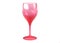 3D illustration of pink frosted wine glass isolated on white