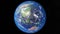 3D illustration of planet Earth with continents and blue ocean waters. Elements of this image furnished by NASA