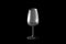 3D illustration of port wine glass isolated on black - drinking glass render