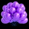 3d illustration of purple balloon bunch, birthday party decoration violet