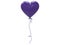 3D illustration purple balloon heart