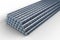 3D illustration of reinforcements bunch of steel TMT bar. 3D Render