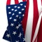 3d illustration rendering. American flag. Wavy fabric high detailed texture.