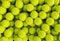 3d illustration rendering minimal Tennis Balls pile background