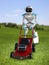 3D Illustration Robot Lawnmower