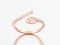 3D illustration rose gold free size adjustable diamond ring