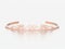 3D illustration rose gold simple diamond tiara diadema