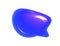 3d illustration of round blue realistic speech bubble icon chat. Mesh vector talking cloud. Glossy chat high quality