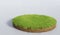 3D Illustration round soil ground cross section with earth land and green grass