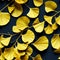 3d illustration seamless pattern of golden gingko biloba leaves