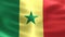 3D-Illustration of a Senegal flag - realistic waving fabric flag
