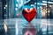 3D illustration of a shiny heart made of metal red and blue contrasting image It conveys love, understanding, hope, happiness,