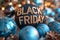 3d illustration of a sign for Black Friday. Black Friday sale design template. Illuminated banner