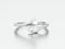 3D illustration silver free size adjustable diamond ring