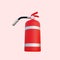 3d illustration simple object fire extinguisher
