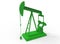 3d illustration of simple oil derrick.