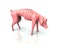 3d illustration of skinny piggy bank